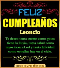 GIF Frases de Cumpleaños Leoncio